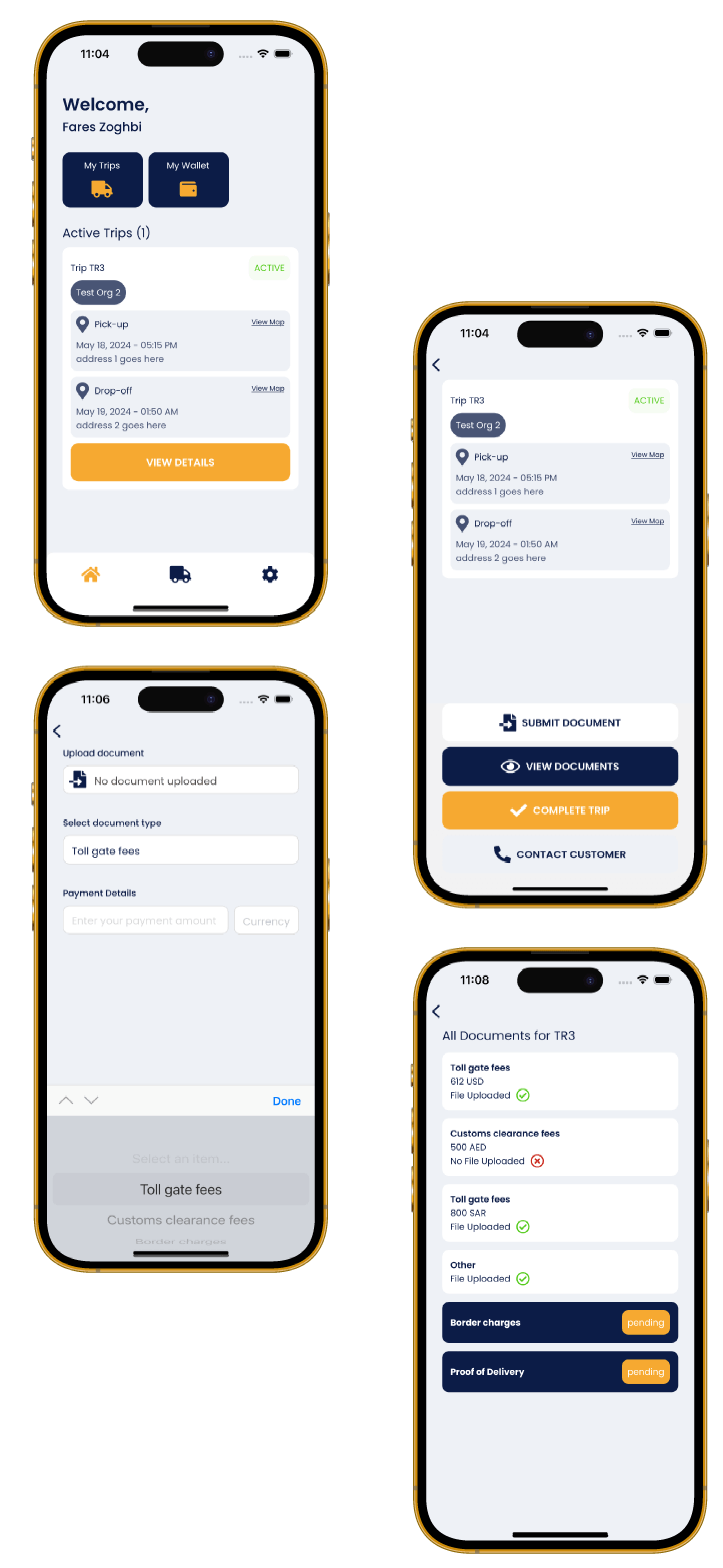 Easy Fleet Mobile App Screenshots